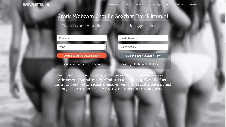 gratis webcamsex via de evenflirten chatbox